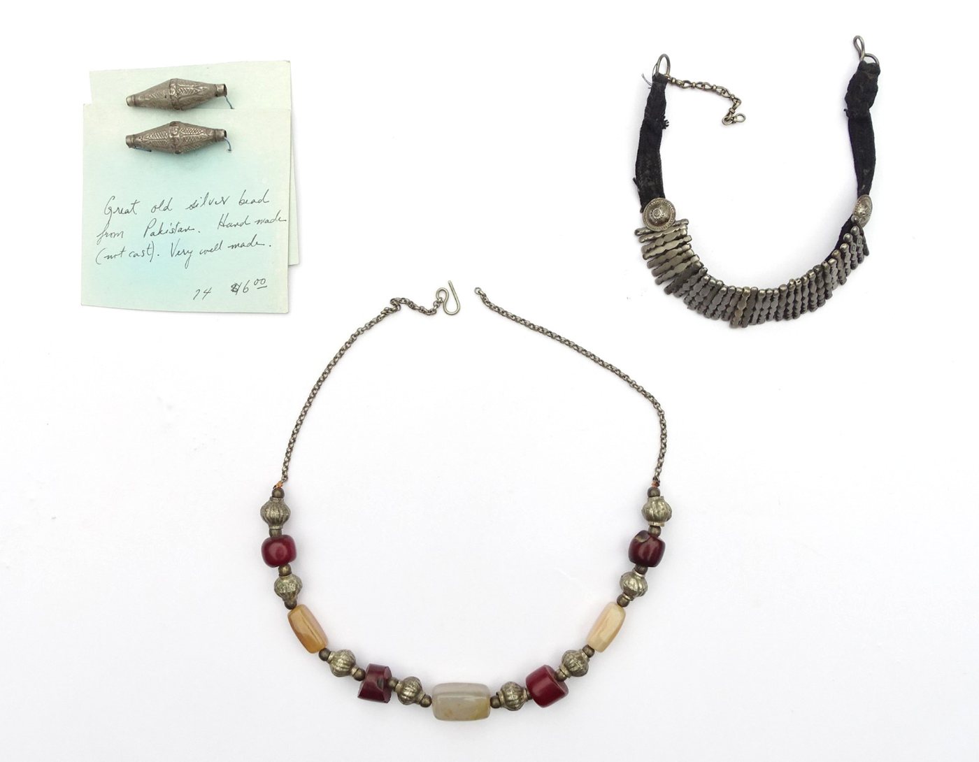 Pakistan/Afghan white-metal jewelry lot