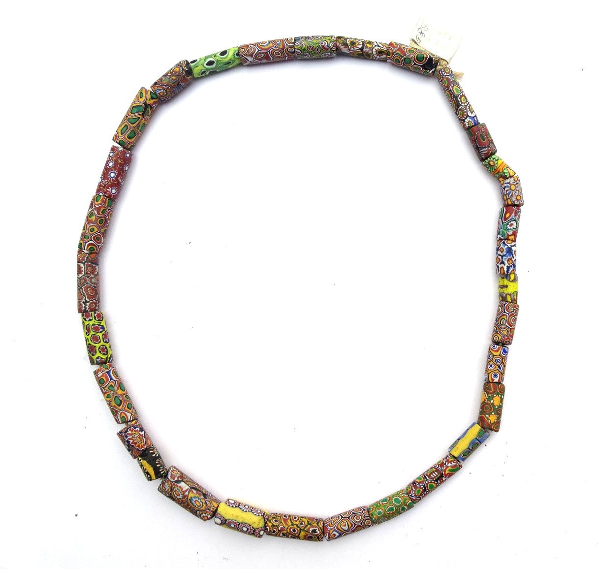 Venetian millefiori trade bead strand