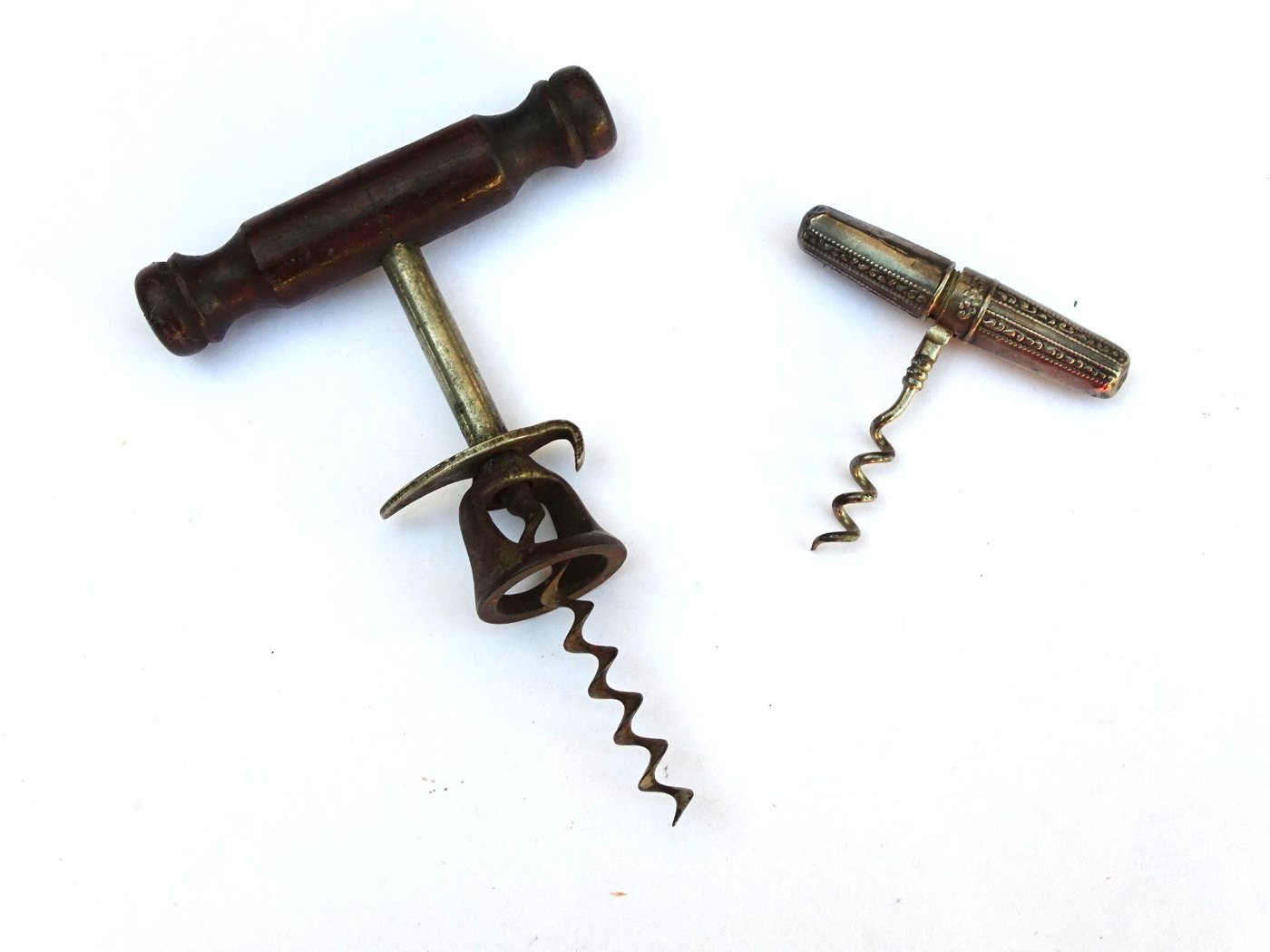 Williamson's bell corkscrew with foil cutter and embossed pocket corkscrew